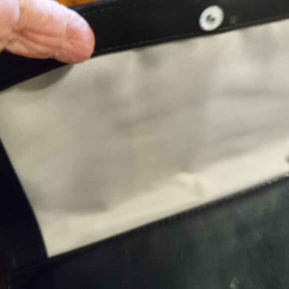 AUTHENTIC COACH Leather Large Wristlet w Buckle Wallet Clutch - Picture 6 of 7